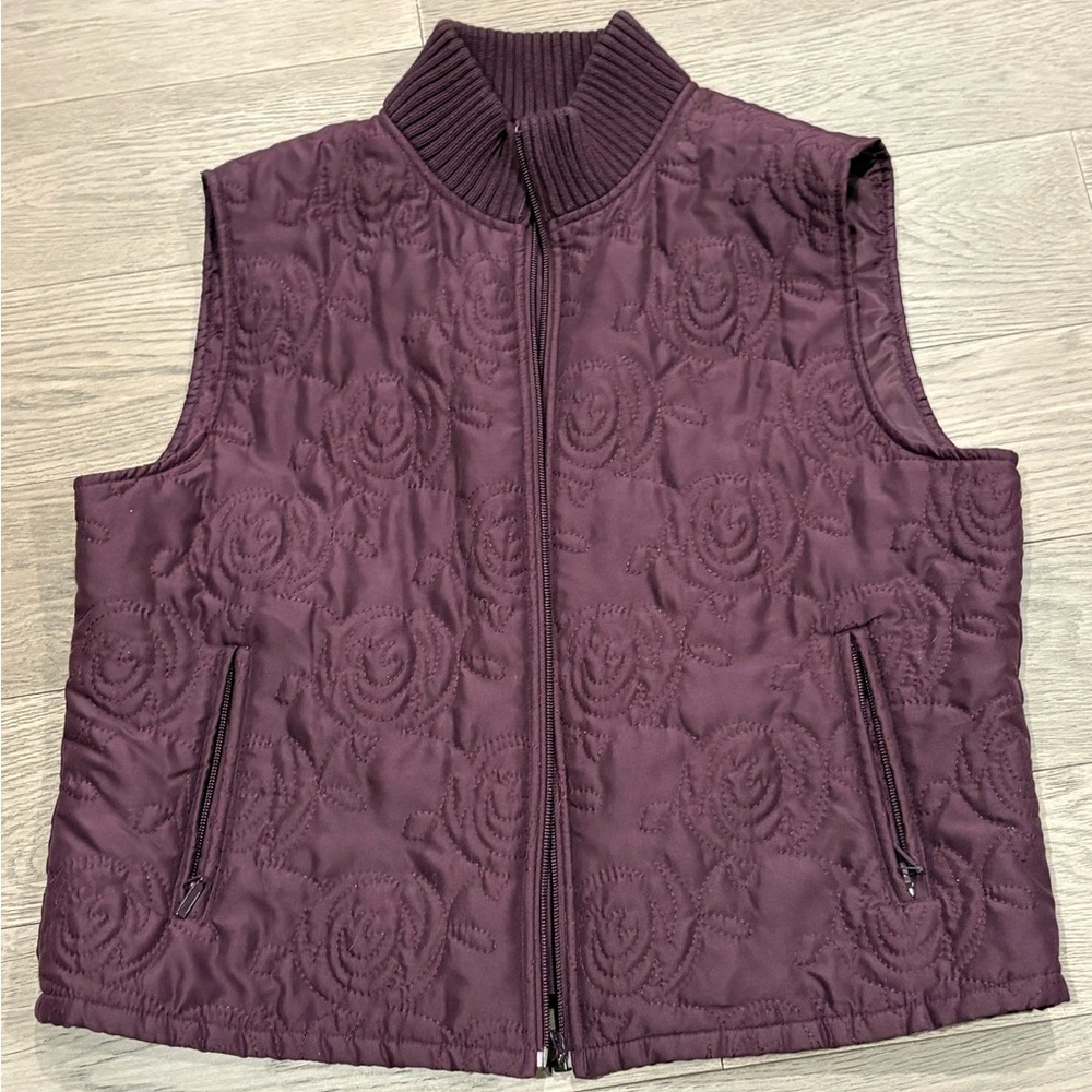 Tradition Country Collection Quilt Style Plum Vest